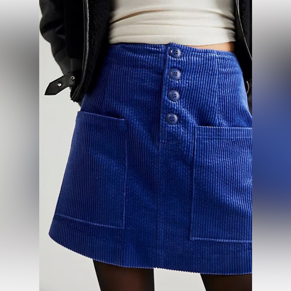 ROLLA'S Royal Blue Corduroy Mini Skirt